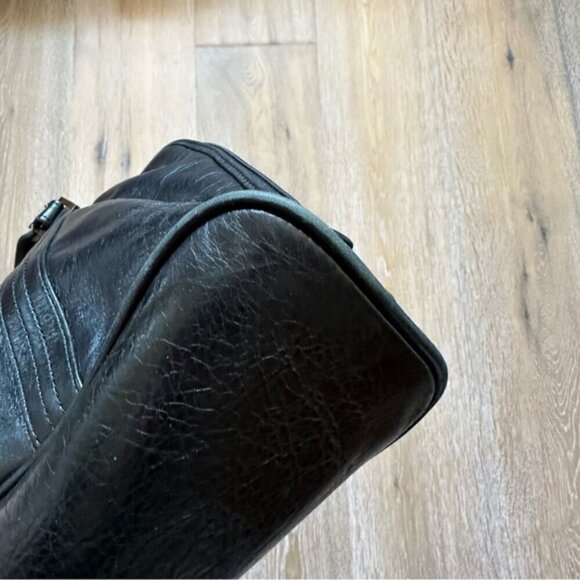 Vintage La Diva Black Italian Design Leather Purse Shoulder Bag - Made in Italy - Picture 9 of 16